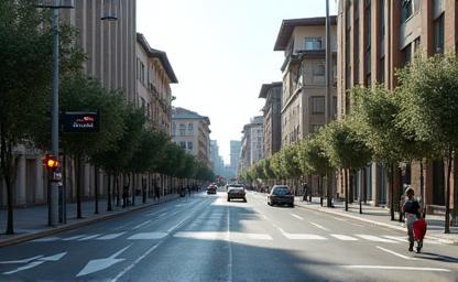 Strade di Bergamo con sensori smart mobilità e segnaletica digitale